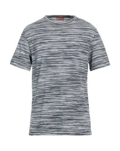 MISSONI MISSONI MAN T-SHIRT MIDNIGHT BLUE SIZE XXL COTTON