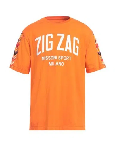 Missoni Man T-shirt Orange Size M Cotton