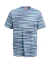 Missoni Man T-shirt Purple Size L Cotton In Blue