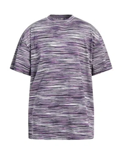 Missoni Man T-shirt Mauve Size Xl Cotton In Purple