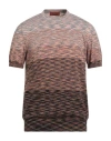 Missoni Man T-shirt Salmon Pink Size 42 Cotton In Brown