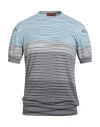 Missoni Man T-shirt Sky Blue Size 46 Cotton In Multi