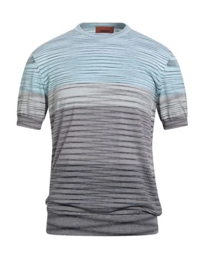 Missoni Man T-shirt Sky Blue Size 46 Cotton