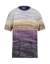 Missoni Man T-shirt Yellow Size 3xl Cotton In Violet