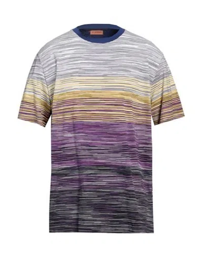 Missoni Man T-shirt Yellow Size 3xl Cotton In Violet