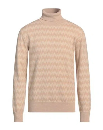 Missoni Wool And Cashmere-blend Turtleneck Sweater In Brown