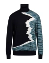 Missoni Man Turtleneck Navy Blue Size 46 Wool