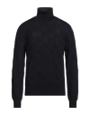 Missoni Man Turtleneck Navy Size Xl Wool, Viscose