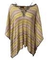 Missoni Mare Beach Poncho Mini Dress In Multicolor Rayon In Multi