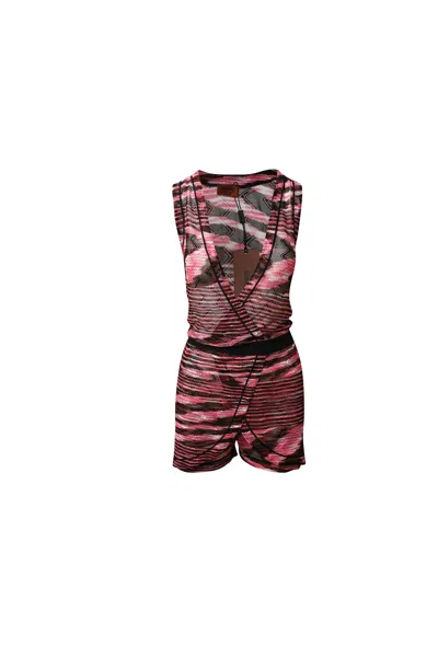 Missoni Mare Plymouth Playsuit In Multicolor Viscose In Purple
