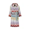 Missoni Marea Cotton Hooded Bathrobe In Multi
