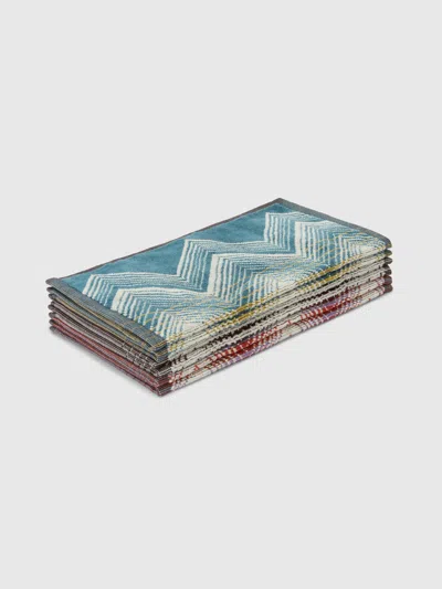 Missoni Marea Set Of Six Pure Cotton Face Towels In Multi