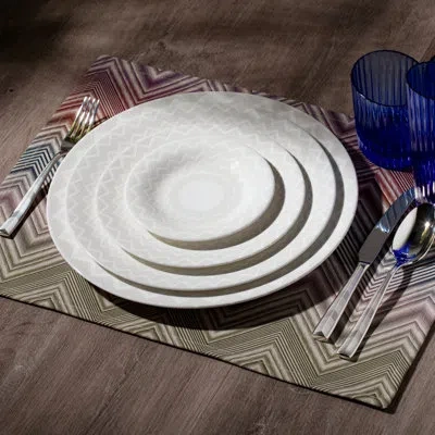 Missoni Marea Set Placemats Set 2 Pcs. 50x37,5 Cm In Beige