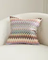 Missoni Masuleh Chevron Decorative Pillow, 16" Square In 156 - Rosso Multicolor