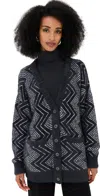 Missoni Maxi Cardigan Base Black/zigzag White In Base Black/zigzag White