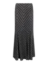 Missoni Metallic Knit A-line Skirt In Black
