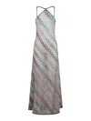 Missoni Zigzag Intarsia Open-knit Maxi Dress In Multicolour