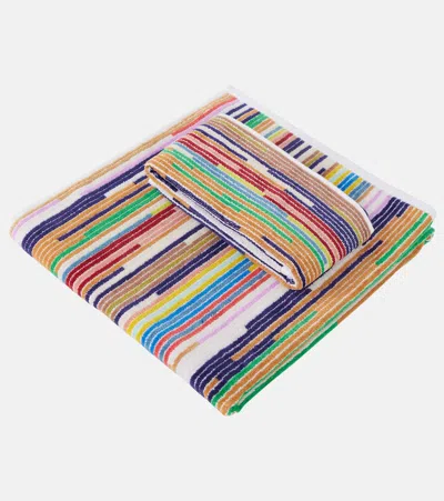 Missoni Melody Set Of 2 Striped Terry Towels In Multicoloured