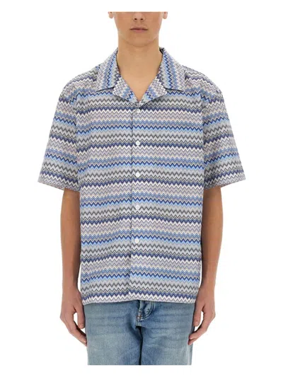 MISSONI MEN'S BOWLING SHIRT | SIZE 52 | US25SJ05 COLOR BW00W0S01FS