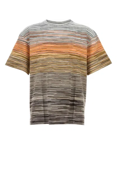 Missoni T-shirt In Cotone Ricamato Uomo In Multi