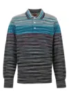 Missoni Man Polo Shirt Turquoise Size Xxl Cotton In Brown