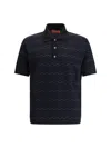 Missoni Knitted Polo Shirt In A Cotton And Viscose Blend Zigzag In Black