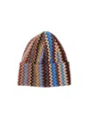 Missoni Zigzag Patterned Knitted Hat In Multi