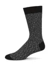 Missoni Men's Rib-knit Zigzag Cotton-blend Crew Socks In Black