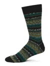 Missoni Men's Striped Cotton-blend Crew Socks In Green