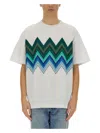 Missoni White Cotton T-shirt With Macro Zigzag Print In White