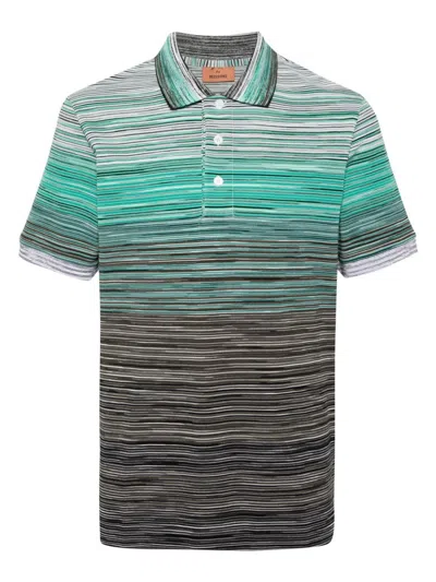 Missoni Men's Tie-dye Print Cotton Polo Shirt In Multi