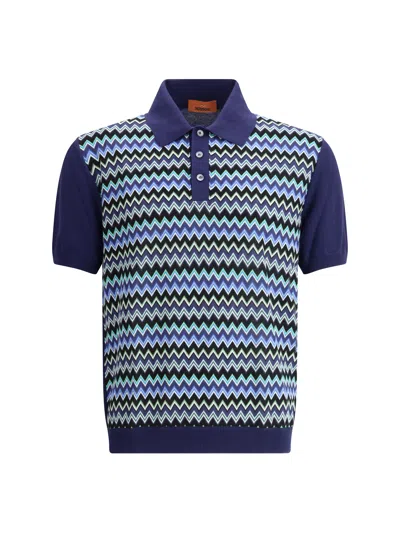 MISSONI MISSONI MEN ZIGZAG POLO SHIRT
