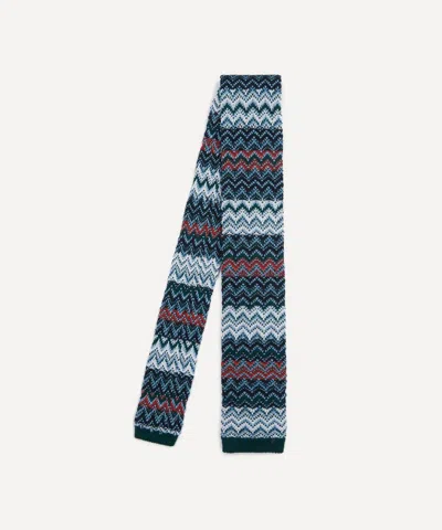 Missoni Mens Blue-multi Knitted Tie
