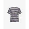 Missoni Mens Multicolor Regular-fit Graphic-pattern Cotton-knit T-shirt In Multi