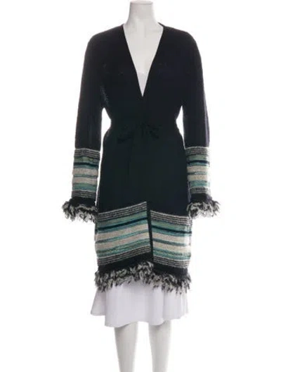 Pre-owned Missoni Merino Wool Striped Sweater In Black