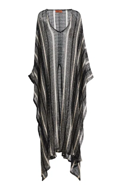 Missoni Mesh Maxi Caftan Cover-up In Black