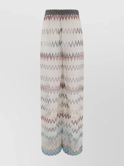 MISSONI MESH PANTS WITH ZIG ZAG PATTERN