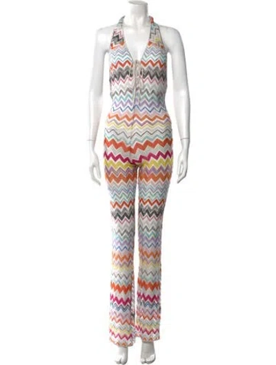 Pre-owned Missoni Mesh Patterned Jumpsuit In Multi