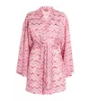 Missoni Metallic Belted Short Kaftan In Pink