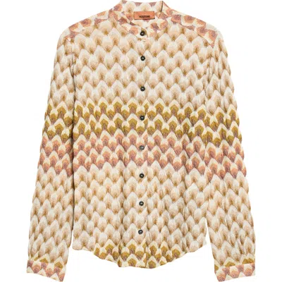 Missoni Metallic Button-up Shirt In Neutral