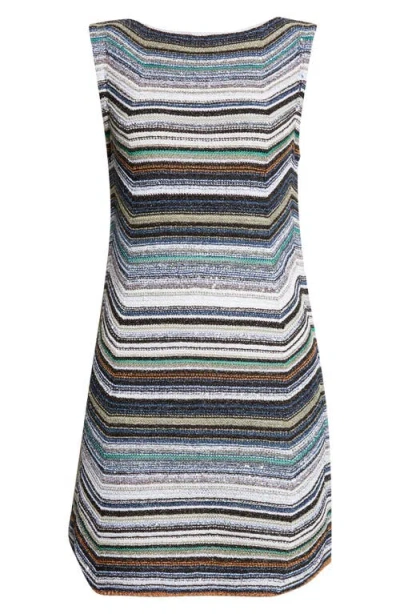 Missoni Metallic Chevron Stripe Sweater Dress In Multi