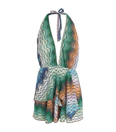 Missoni Metallic Chevron V-neck Playsuit