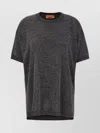 Missoni Metallic Crew Neck Knitwear T-shirt In Gray
