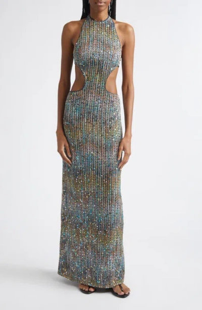 Missoni Metallic Cutout Dress In Multi