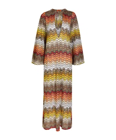 Missoni Metallic Fine Knit Dress In Multi