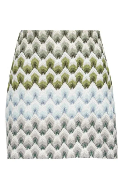 Missoni Metallic Jacquard Miniskirt In White