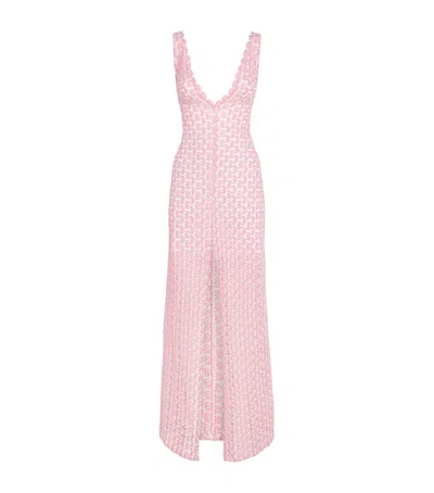 Missoni Metallic Kaftan Maxi Dress In Pink