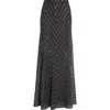 Shop Missoni Metallic Knit A-line Skirt In Black And Silver