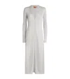 Missoni Metallic-knit Longline Cardigan In Silver