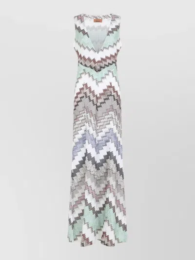 Missoni Metallic Knit Maxi Beach Dress In Multi